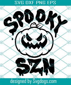 Spooky SZN Svg, Pumpkin Svg, Halloween Svg