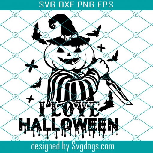 I Love Halloween Svg, Pumpkin Svg, Halloween Svg, Ghost Svg