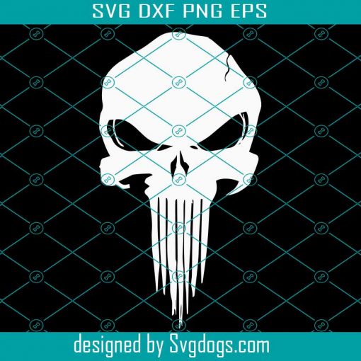 The Punisher Svg, Scary White Skull Svg, Skull Svg