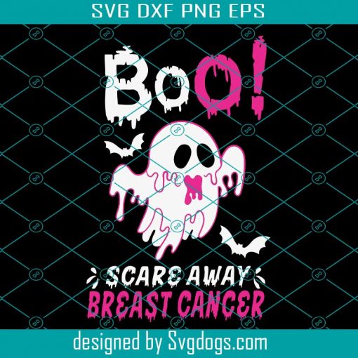 Halloween Boo Svg, I October We Wear Pink Svg, Breast Cancer Svg