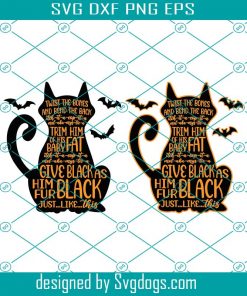 Halloween Black Cat Svg, Black Cat Svg, Halloween Shirt Svg