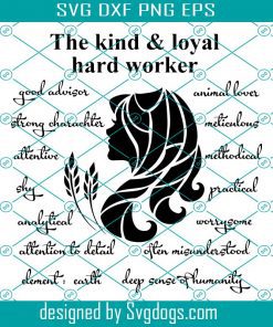 Virgo Star Sign Personality Traits Svg, The Kind & Loyal Hard Worker Svg