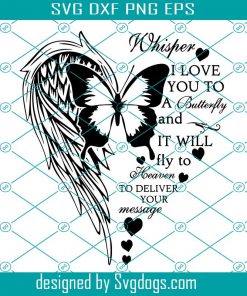 Memorial Angel Wings Svg, Butterfly In Memory Svg, Memorial Quotes Svg, Printable Quotes Svg, Condolence Gift Svg, Memorial Sayings Svg