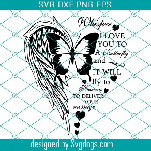 Memorial Angel Wings Svg, Butterfly In Memory Svg, Memorial Quotes Svg ...