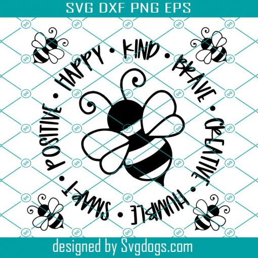 Bee Happy Svg, Bee Svg, Animal Svg, Funny Bee Svg