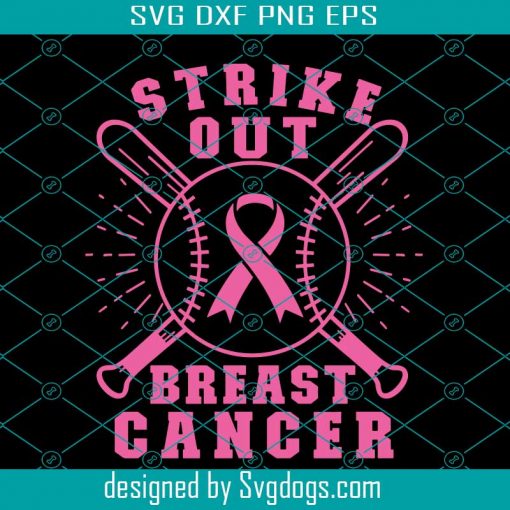 Strike Out Breast Cancer Svg, Cancer Awareness Svg, Breast Cancer Svg, Cancer Ribbon Svg
