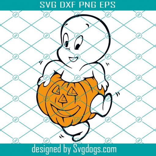 Ghost Pumpkin Svg, Halloween Svg, Ghost Svg, Cartoon Svg, Funny Ghost Svg
