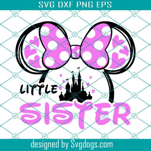 Mouse Little Sister Svg, Mini Sister Svg, Little Baby Svg, Sister Svg