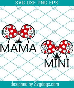 Mouse Mama Mini Svg, Mini Mama Svg, Mouse Ears Svg, Mama Svg