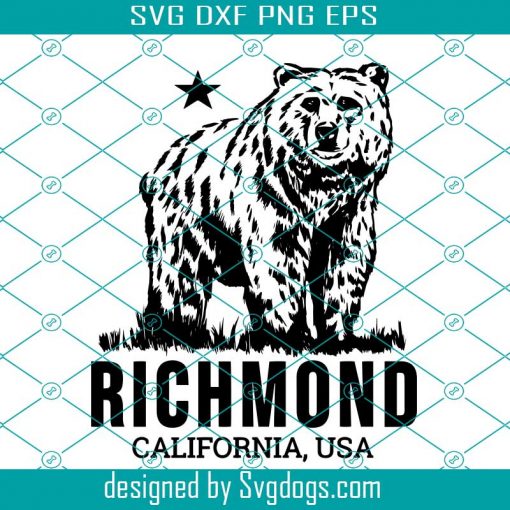 Richmond California Grizzly Bear Svg, Richmond Svg, Usa Svg, Bear Svg