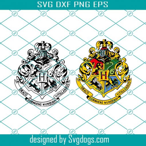 High Detail Hogwarts School Crest Emblem Colour Svg, Hogwarts Svg, School Svg