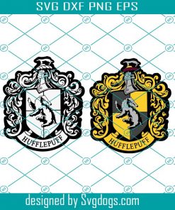 High Detail Hufflepuff Uniform Emblem Svg, Hufflepuff Svg, Hufflepuff Crest Outline Svg, Harry Potter House Crest Svg