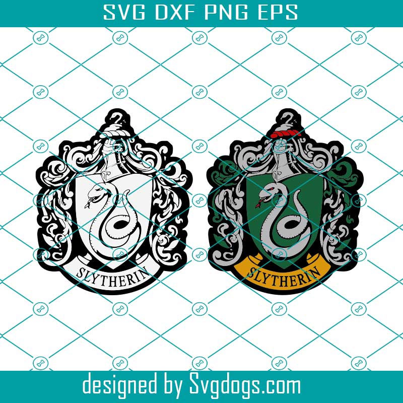 Slytherin Emblem Outline Svg, Harry Potter House Crest Svg, - Inspire Uplift