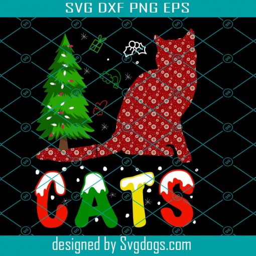 Cats Christmas Svg, Christmas Svg, Merry Christmas Svg