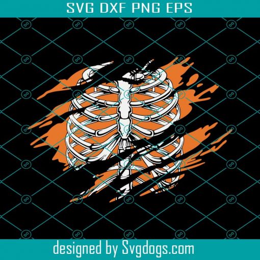 Ripped Shirt Skeleton Showing Svg, Halloween Svg, Skeleton Svg