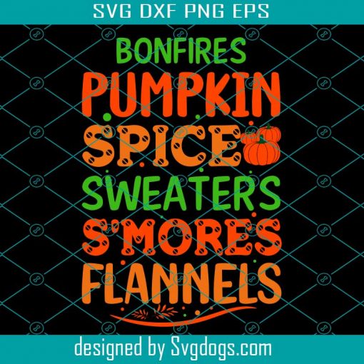 Bonfires Pumpkin Spice Sweaters Svg, Thanksgiving Svg, Pumpkin Svg