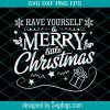 Be Marry Plaid Red Green Svg, He Merry Svg, Christmas Svg