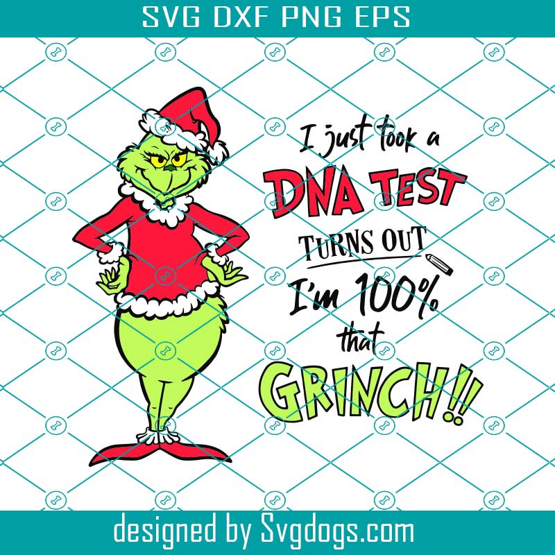 DNA Test 100 That Grinch Dr Seuss Svg, Grinch Svg, Christmas Svg ...