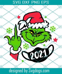 Grinch Giving The Finger Svg, Grinchmas Svg, Stink Stank Svg, Merry Fucking Christmas Svg