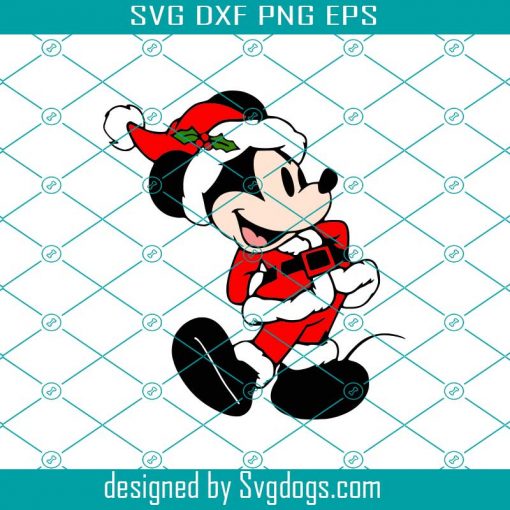 Mickey Santa Svg, Merry Christmas Svg, Santa Svg, Disney Svg