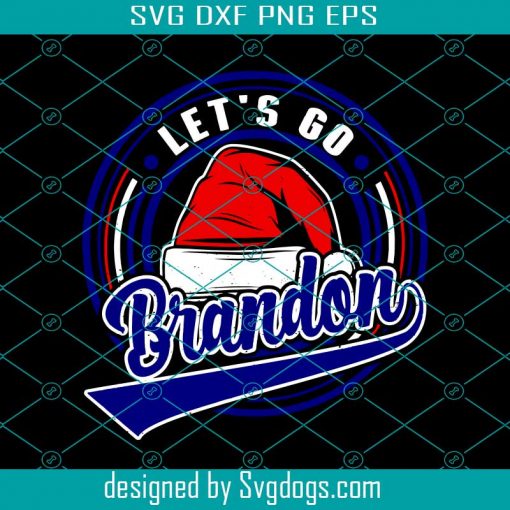 Lets Go Brandon Svg, American Svg, USA Svg, Brandon Svg, Christmas Santa Hat Svg