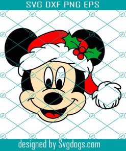 Mickey Santa Hat Svg, Merry Christmas Svg, Santa Svg, Disney Svg