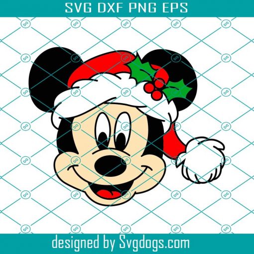 Mickey Santa Hat Svg, Merry Christmas Svg, Santa Svg, Disney Svg