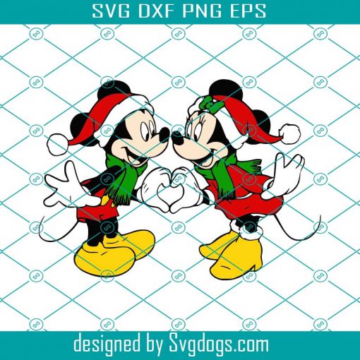 Christmas Minnie And Mickey Svg, Christmas Svg, Cricut Files, Cut File, Minnie Christmas, Mickey Christmas Svg, Holiday Svg, Disney Svg