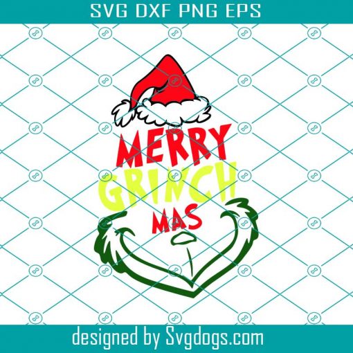 Merry Grinchmas Christmas Dr Seuss Svg, Merry Christmas Max Svg, Grinch ...