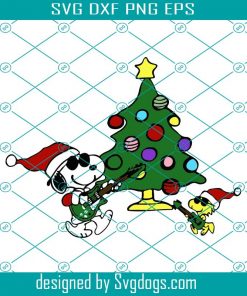 Rock Around The Christmas Tree Svg, Christmas Svg, Snoopy Svg