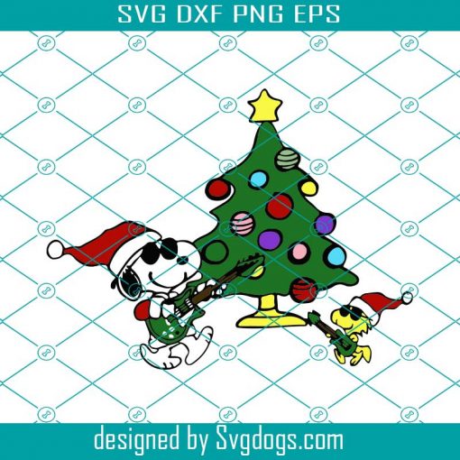 Rock Around The Christmas Tree Svg, Christmas Svg, Snoopy Svg