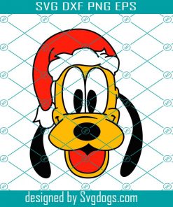 Pluto Santa Hat Svg, Merry Christmas Svg, Santa Svg, Pluto Svg
