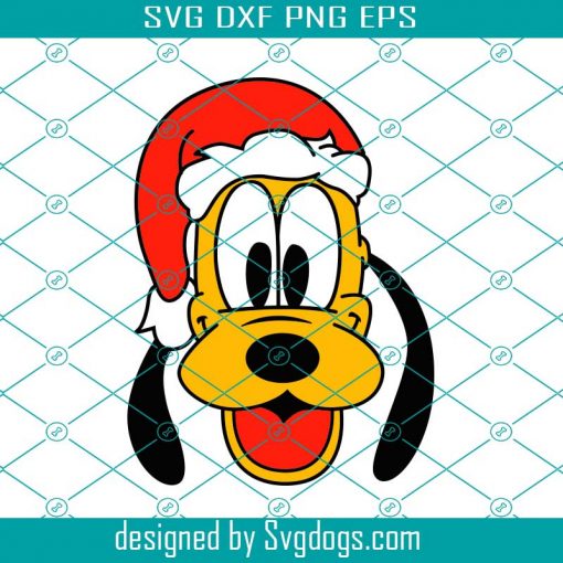 Pluto Santa Hat Svg, Merry Christmas Svg, Santa Svg, Pluto Svg