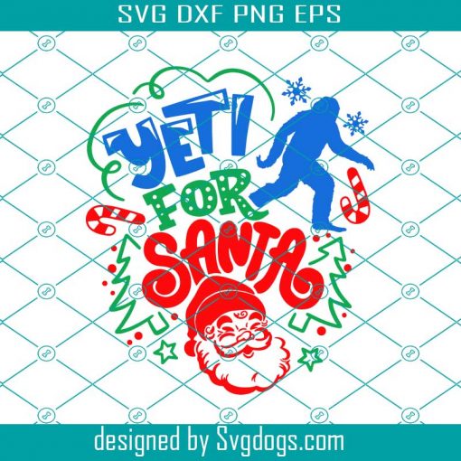 Yeti For Santa Svg, Bigfoot Cute Christmas Kids Yeti Svg, Christmas Svg