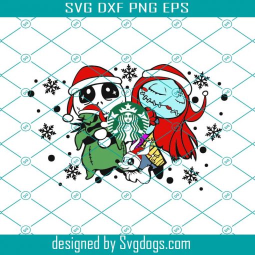 Before Christmas Starbucks Cup Svg, Full wrap Jack Sally Oogie Boogie Svg, For Christmas Starbucks Cold Cup Svg