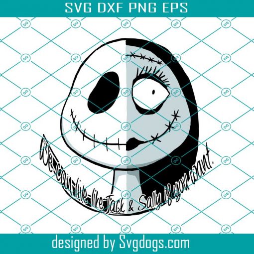 Jack & Sally Svg, Jack And Sally On Christmas Svg, Nightmare Before Christmas Instant Download, Jack Svg, Sally Svg