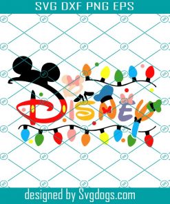 Mickey Christmas Character Lights Svg, Christmas Svg, Mickey Svg. Mouse Svg