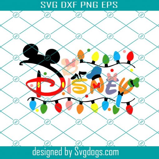 Mickey Christmas Character Lights Svg, Christmas Svg, Mickey Svg. Mouse Svg