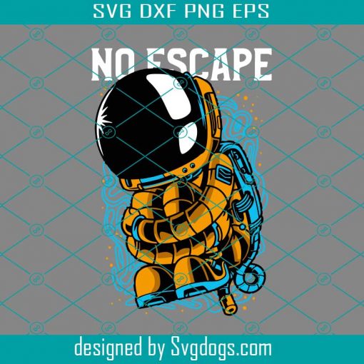 No Escape Astronaut Svg, Floating Astronaut In Space Svg, Astronaut Svg