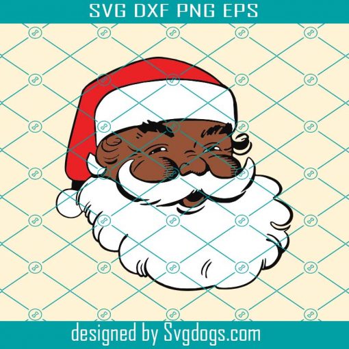 Santa Claus Svg, African American Santa Svg, Christmas Svg, Santa Claus Svg