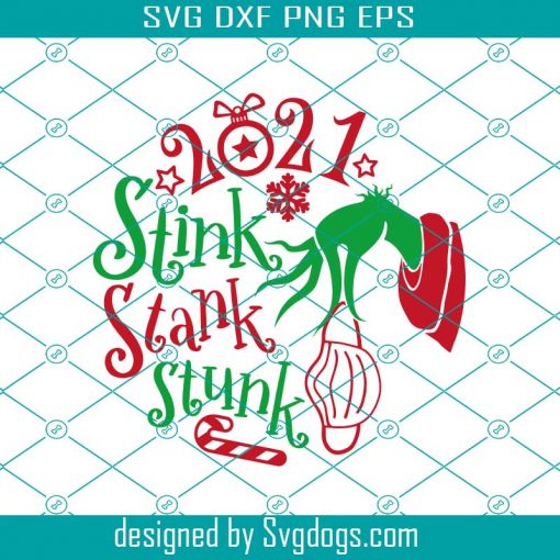 Stink Stank Stunk 2021 Circle Tile Ornament Christmas Svg, Layered Grinch Svg, Grinch Fingers Svg