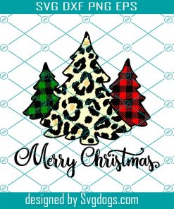 Christmas Tree Svg, Buffalo Plaid Svg, Fuzzy Leopard Svg, Cheetah Svg, Merry Christmas Svg