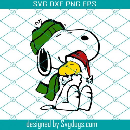 Christmas Winter Snoopy With Woodstock Svg, Christmas Svg, Snoopy Svg