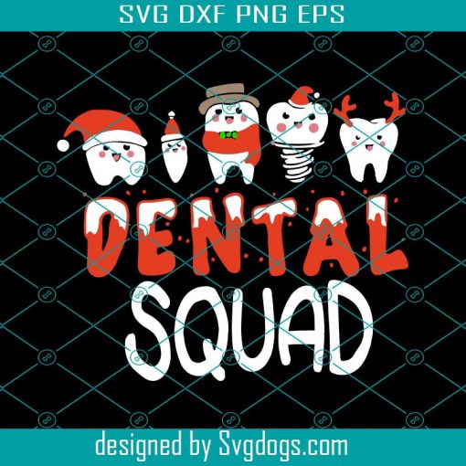 Dental Squad Christmas Tree Reindeer Xmas Teeth Hygienist Svg, Dental Squad Svg, Christmas Svg