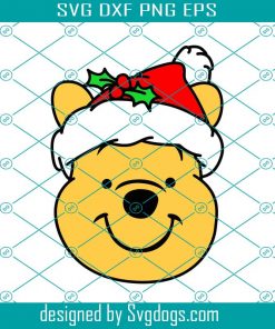 Winnie The Pooh Santa Hat Svg, Merry Christmas Svg, Santa Svg, Disney Svg