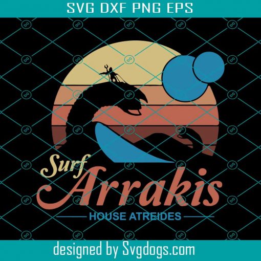 Visit Arrakis Svg, Vintage Distressed Surf Svg, Dune Svg