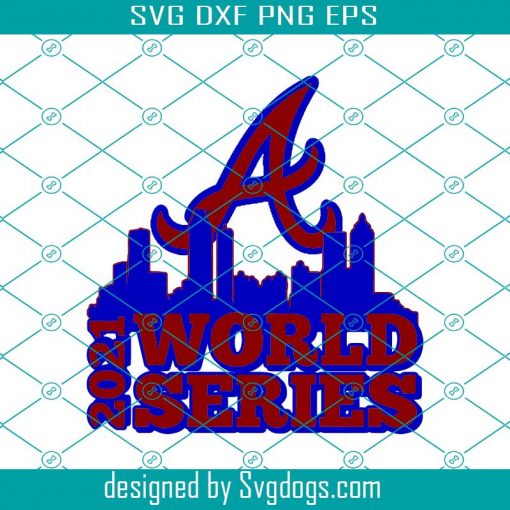 Atlanta Braves World Series Skyline Svg, Atlanta Braves World Series Svg, Atlanta Braves Svg, Atlanta Braves World Series Champion 2021 Svg