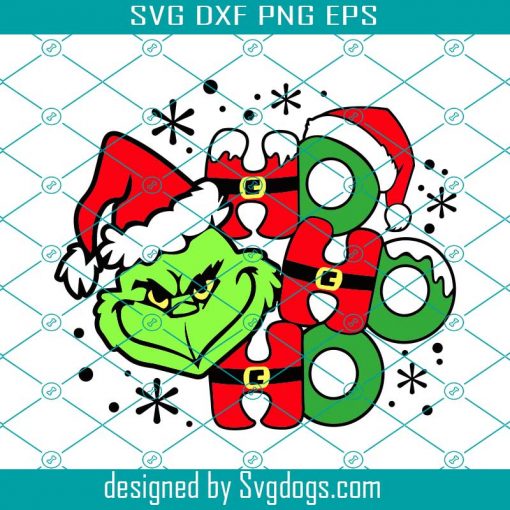 Grinch Svg , Merry Christmas Svg, Ho Ho Ho Svg, Merry Grinchmas Svg, Grinch Christmas Svg