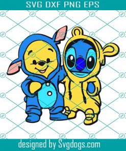 Bear And Blue Alien Svg, Stitch Svg, Disney Svg