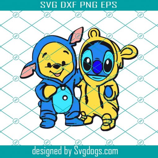 Bear And Blue Alien Svg, Stitch Svg, Disney Svg